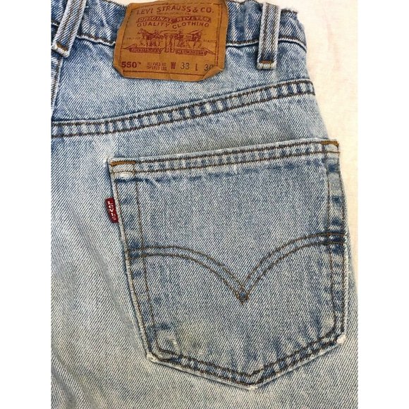 Levis Denim Jeans 550‎ Relaxed Fit Tapered Leg 33/30 Washed - Picture 2 of 11